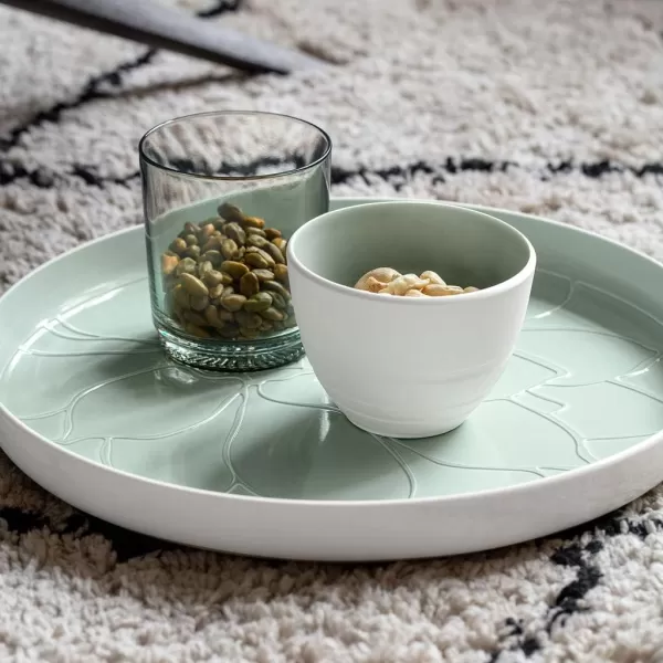 Villeroy &amp; Boch it's my match powder Serving Bowl : Blossom, 10.25 in, Premium Porcelain, White/Pink