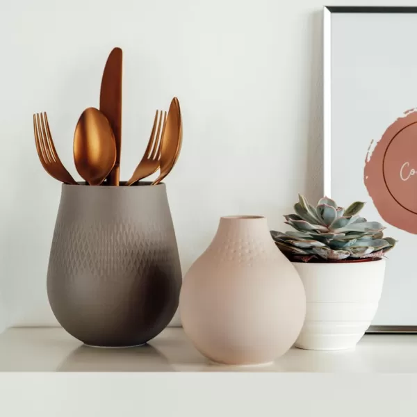 Villeroy &amp; Boch it's my match powder Serving Bowl : Blossom, 10.25 in, Premium Porcelain, White/Pink