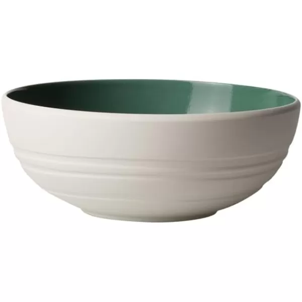 Villeroy &amp; Boch it's my match powder Serving Bowl : Blossom, 10.25 in, Premium Porcelain, White/Pink