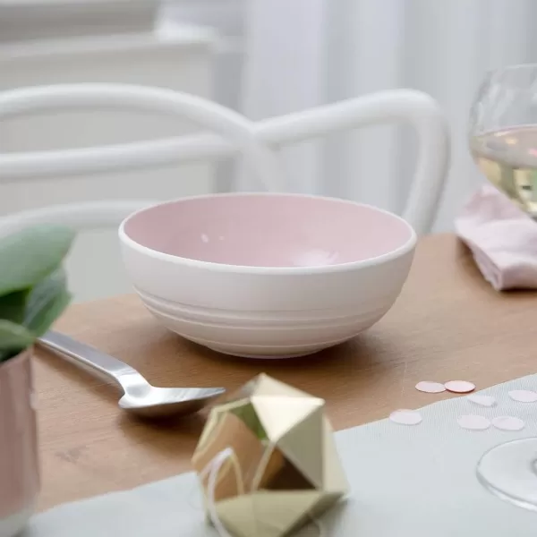 Villeroy &amp; Boch it's my match powder Serving Bowl : Blossom, 10.25 in, Premium Porcelain, White/Pink