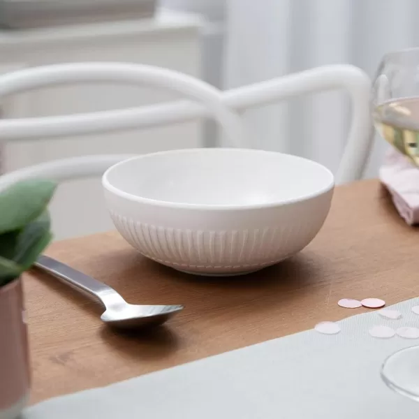 Villeroy &amp; Boch it's my match powder Serving Bowl : Blossom, 10.25 in, Premium Porcelain, White/Pink