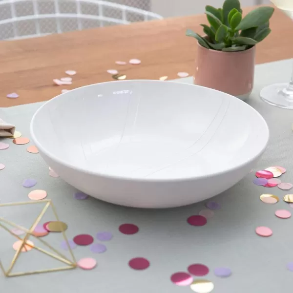 Villeroy &amp; Boch it's my match powder Serving Bowl : Blossom, 10.25 in, Premium Porcelain, White/Pink