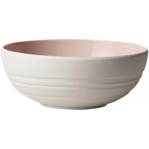 Villeroy &amp; Boch it's my match powder Serving Bowl : Blossom, 10.25 in, Premium Porcelain, White/Pink