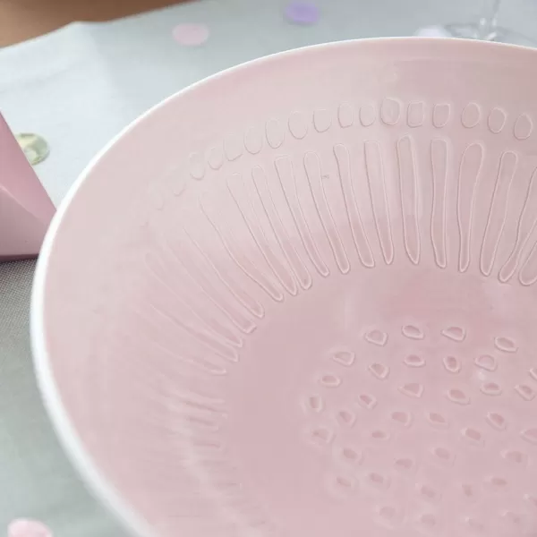 Villeroy &amp; Boch it's my match powder Serving Bowl : Blossom, 10.25 in, Premium Porcelain, White/Pink