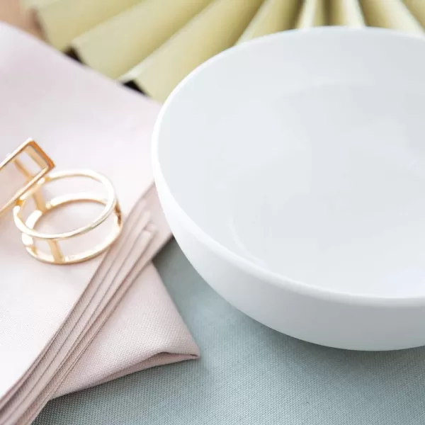 Villeroy &amp; Boch it's my match powder Serving Bowl : Blossom, 10.25 in, Premium Porcelain, White/Pink