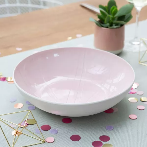 Villeroy &amp; Boch it's my match powder Serving Bowl : Blossom, 10.25 in, Premium Porcelain, White/Pink