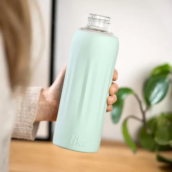 Villeroy &amp; Boch like ToGo &amp; ToStay - glass bottle, 0.5 l, with silicone sleeve, Mint green