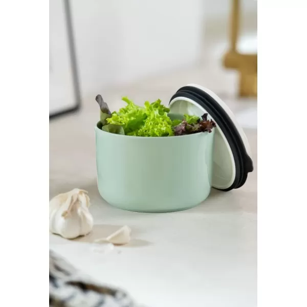 Villeroy &amp; Boch like ToGo &amp; ToStay - lunch box, 13 x 9.5 cm, premium porcelain, round, Mint green