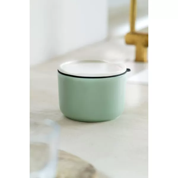 Villeroy &amp; Boch like ToGo &amp; ToStay - lunch box, 13 x 9.5 cm, premium porcelain, round, Mint green