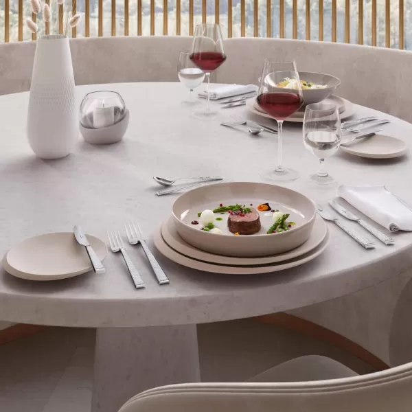 Villeroy &amp; Boch – NewMoon Beige Breakfast Plate 24 x 24 x 2.5 cm, Plate Made from Premium Porcelain