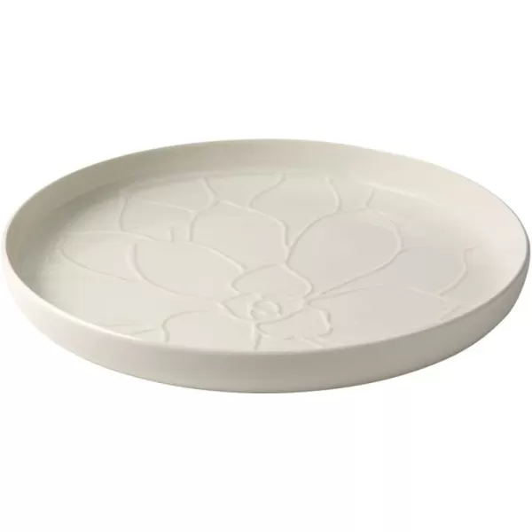 Villeroy &amp; Boch 10-4275-4201 Like Home Mineral Leaf Flowerpot, Beautifully Shaped Premium Porcelain Planter for Your Personal Oasis, Green, White