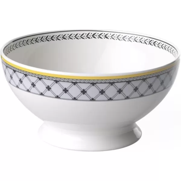 Villeroy &amp; Boch Audun Ferme Round Vegetable Bowl, 7 in, White/Gray