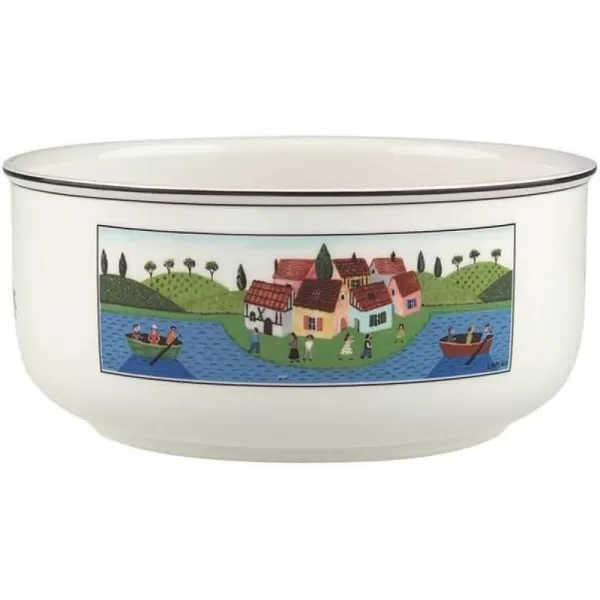 Villeroy &amp; Boch Design Naif Round Vegetable Bowl, 7.75 in, White/Colorful