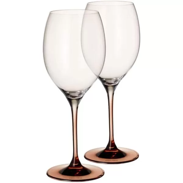 Villeroy &amp; Boch Manufacture Glass Bordeaux Goblet : Set of 2, 10 in/22oz, Crystal Glass, Clear