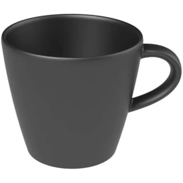 Villeroy &amp; Boch Manufacture Rock Coffee, Elegant Cup Maoffrom Premium Porcelain in a Refreshing Shaofof Black, Dishwasher Safe, 220ml