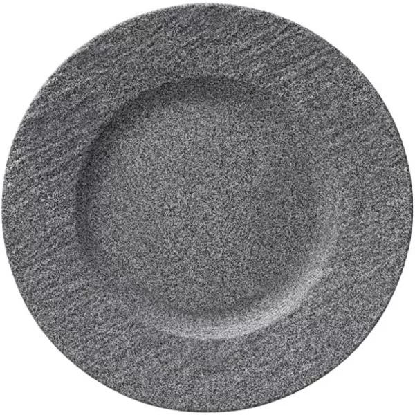 Villeroy &amp; Boch Manufacture Rock Pasta Plate, Premium Porcelain, Made in Germany, Matte Black, 11.5 in, Premium Porcelain