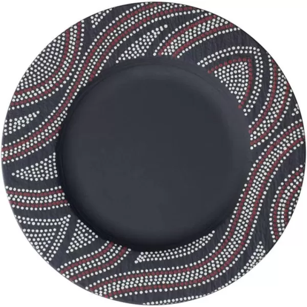 Villeroy &amp; Boch Manufacture Rock Universal Coupe Plate, 9.75 in, Matte Black, Premium Porcelain, Made in Germany