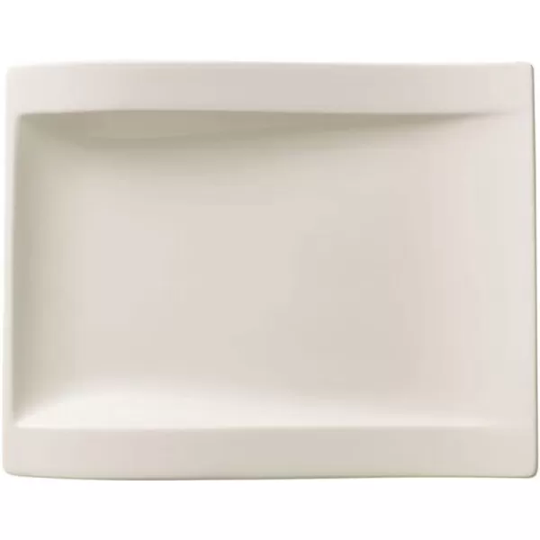 Villeroy &amp; Boch New Wave Large Rectangular Dinner Plate, 15.5 x 9.75 in, White
