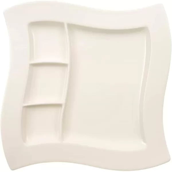Villeroy &amp; Boch New Wave Large Rectangular Dinner Plate, 15.5 x 9.75 in, White