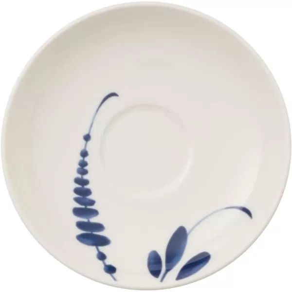 Villeroy &amp; Boch Old Luxembourg Brindille Espresso Cup Saucer, 4.75 in, White/Blue