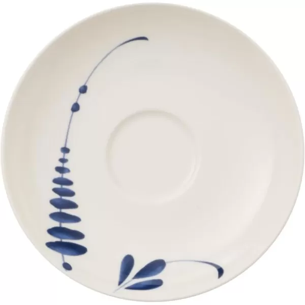 Villeroy &amp; Boch Old Luxembourg Brindille Espresso Cup Saucer, 4.75 in, White/Blue