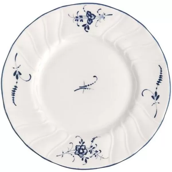 Villeroy &amp; Boch Old Luxembourg Brindille Salad Plate, 8.75 in, White/Blue