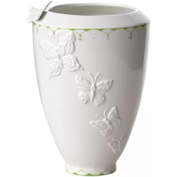 Villeroy &amp; Boch - Rose Garden Home Vase/Hurricane Lamp, 17 cm, Crystal Glass, Pink, Capacity 2,750 ml