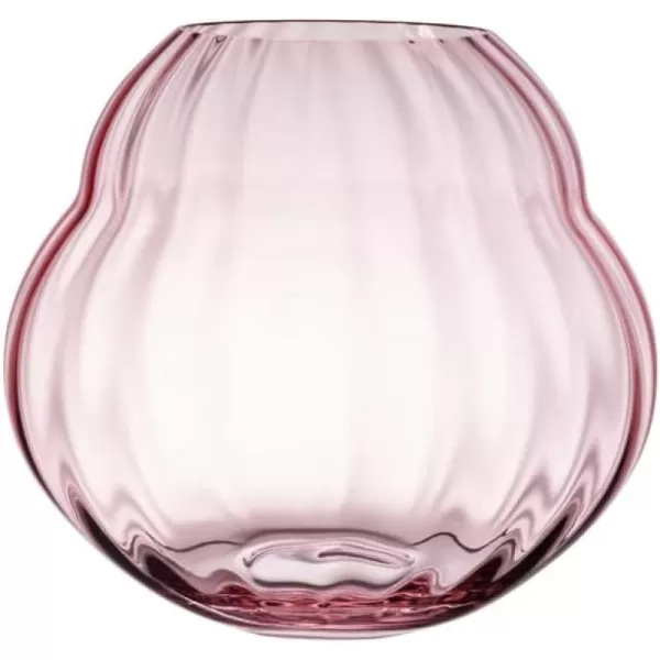 Villeroy &amp; Boch - Rose Garden Home Vase/Hurricane Lamp, 17 cm, Crystal Glass, Pink, Capacity 2,750 ml