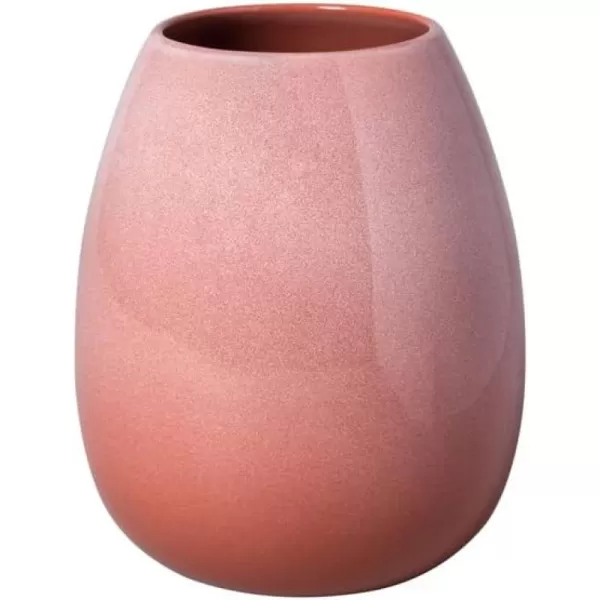 Villeroy &amp; Boch - Rose Garden Home Vase/Hurricane Lamp, 17 cm, Crystal Glass, Pink, Capacity 2,750 ml