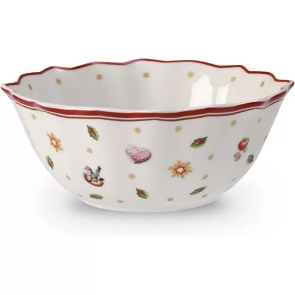 Villeroy &amp; Boch Toy's Delight Footed Individual Bowl, Porcelain, White/Colourful, Small