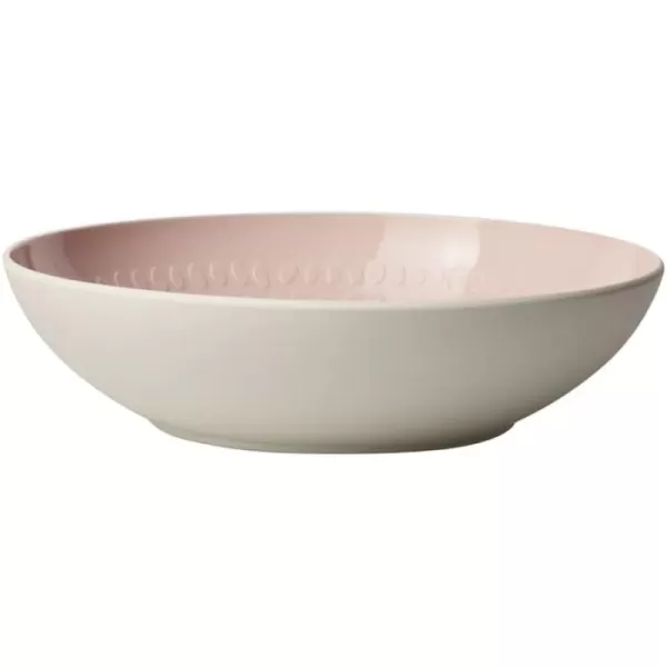 Villeroy &amp; Boch it's my match powder Serving Bowl : Blossom, 10.25 in, Premium Porcelain, White/Pink