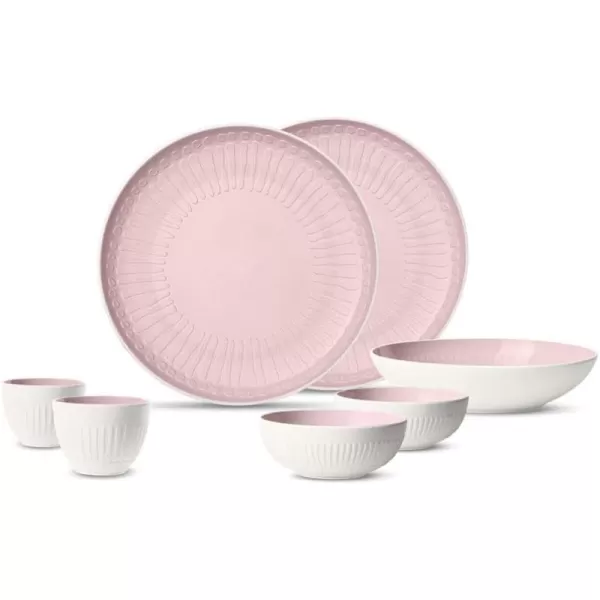 Villeroy &amp; Boch it's my match powder Serving Bowl : Blossom, 10.25 in, Premium Porcelain, White/Pink
