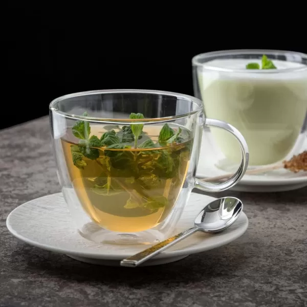 Villeroy &amp; Boch Artesano Hot Beverages Cup : Large , 3.75 in, Crystal Glass, Clear