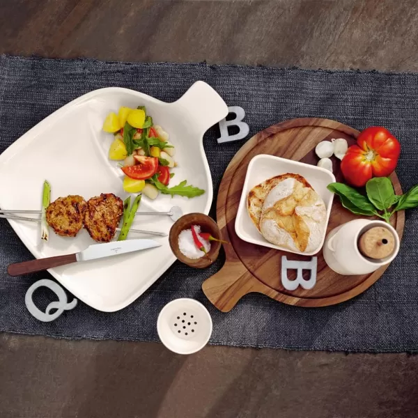 Villeroy &amp; Boch Artesano Original Antipasti Plate : Acacia Wood, 11 in, Brown