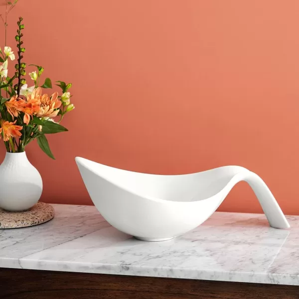 Villeroy &amp; Boch Flow Salad Bowl with Handle, 60.75 oz, White