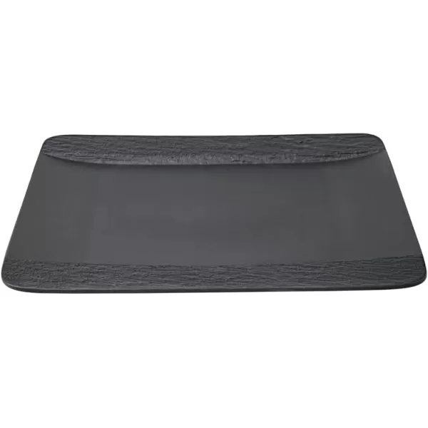 Villeroy &amp; Boch Manufacture Rock Blanc Rectangular Serving Platter White for Meat, Fish and Vegetables, Premium Porcelain, 35X18X1,5CM
