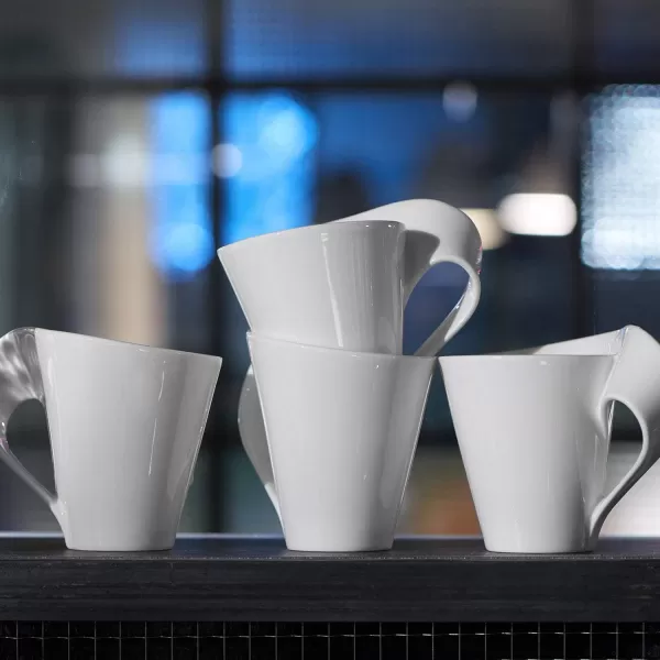 Villeroy &amp; Boch New Wave Porcelain Cafe Mug, 1 Count , White)