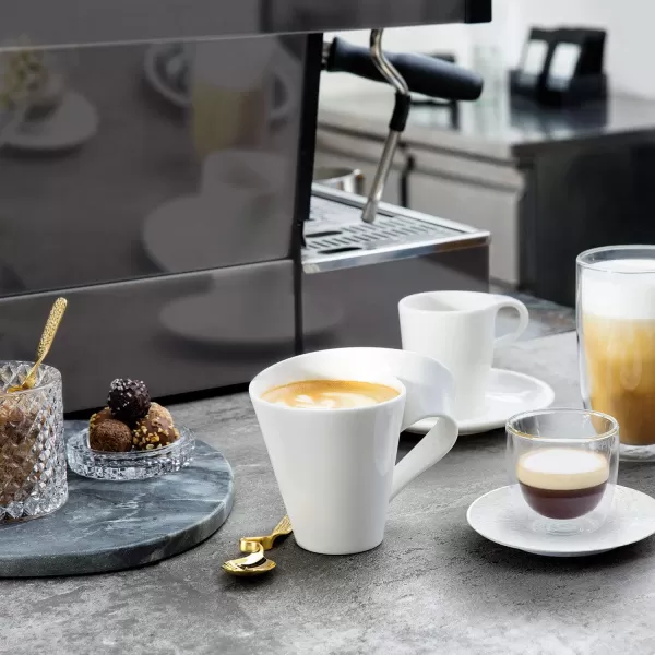 Villeroy &amp; Boch New Wave Porcelain Cafe Mug, 1 Count , White)