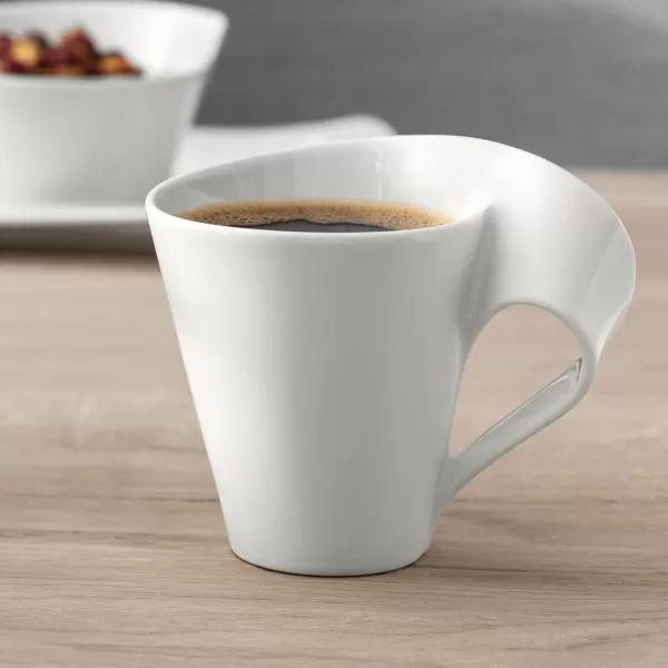 Villeroy &amp; Boch New Wave Porcelain Cafe Mug, 1 Count , White)