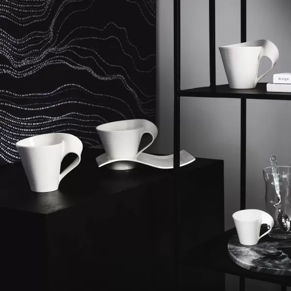 Villeroy &amp; Boch New Wave Porcelain Cafe Mug, 1 Count , White)