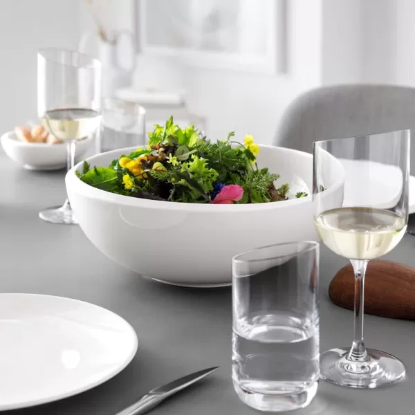 Villeroy &amp; Boch NewMoon BOL Modern Bowl for Cereals, soups, Salad or Desserts Made of Premium Porcelain, Dishwasher Safe, White, 750 ml