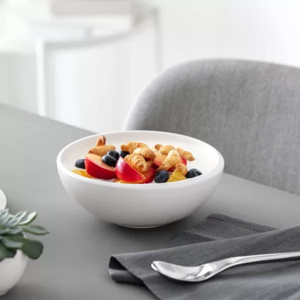 Villeroy &amp; Boch NewMoon BOL Modern Bowl for Cereals, soups, Salad or Desserts Made of Premium Porcelain, Dishwasher Safe, White, 750 ml
