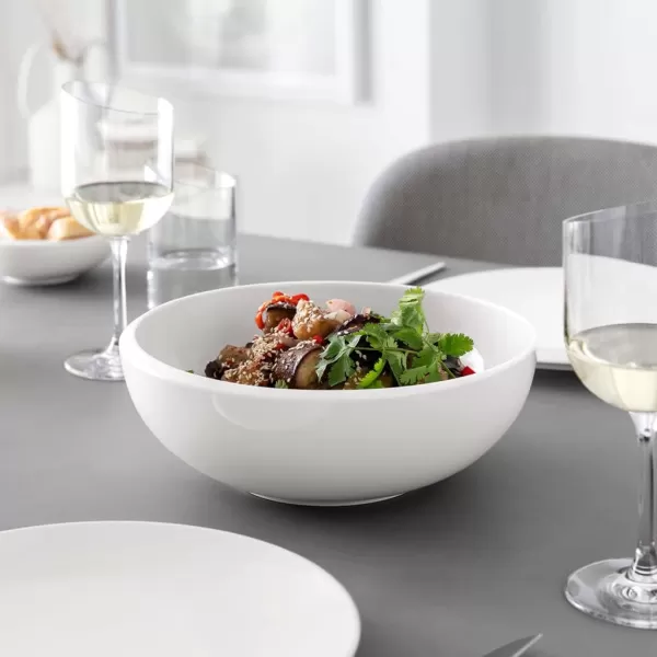 Villeroy &amp; Boch NewMoon BOL Modern Bowl for Cereals, soups, Salad or Desserts Made of Premium Porcelain, Dishwasher Safe, White, 750 ml