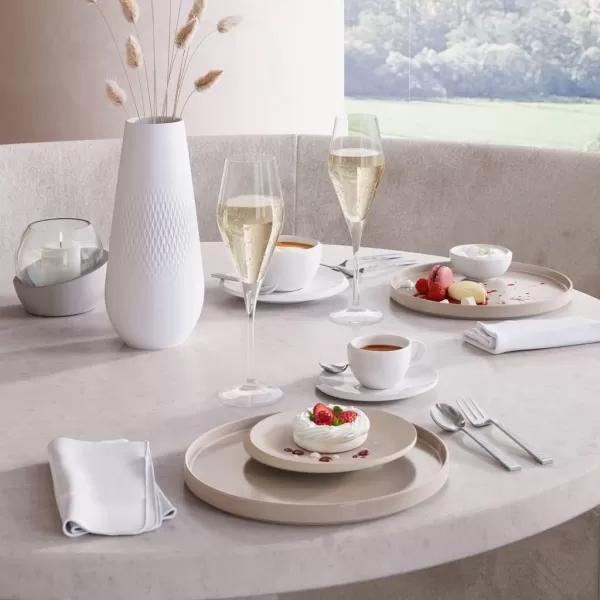 Villeroy &amp; Boch - NewMoon mug with handle, modern cup for tea and coffee, premium porcelain, white, dishwasher safe 12,5X9X9,5CM