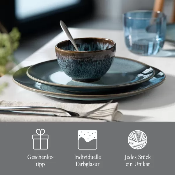 Villeroy &amp; Boch like Lave Gris | Stoneware Dinner Plate | Dishwasher Safe | Grey 11x1 in
