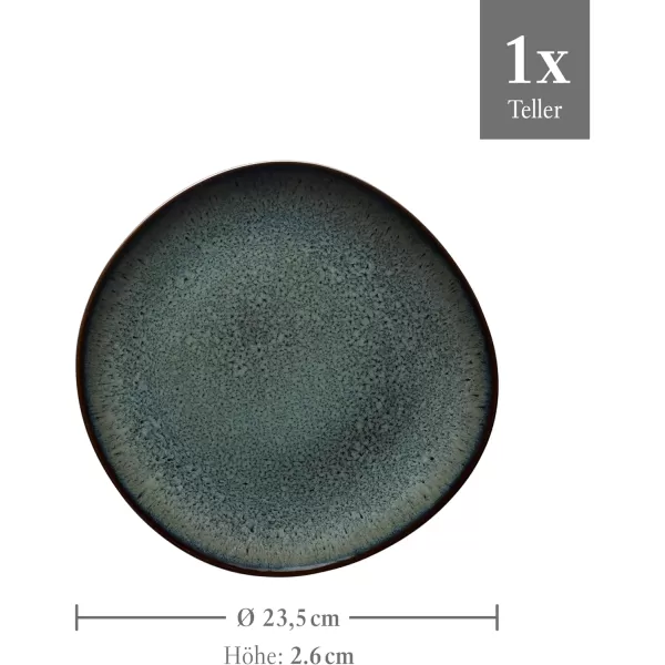 Villeroy &amp; Boch like Lave Gris | Stoneware Dinner Plate | Dishwasher Safe | Grey 11x1 in