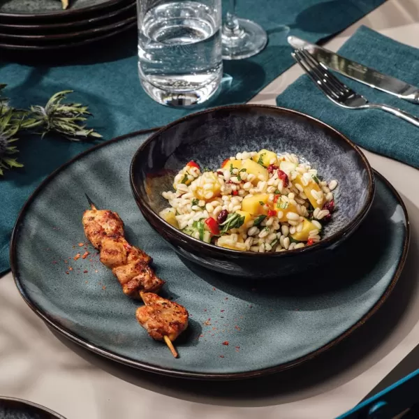 Villeroy &amp; Boch like Lave Gris | Stoneware Dinner Plate | Dishwasher Safe | Grey 11x1 in