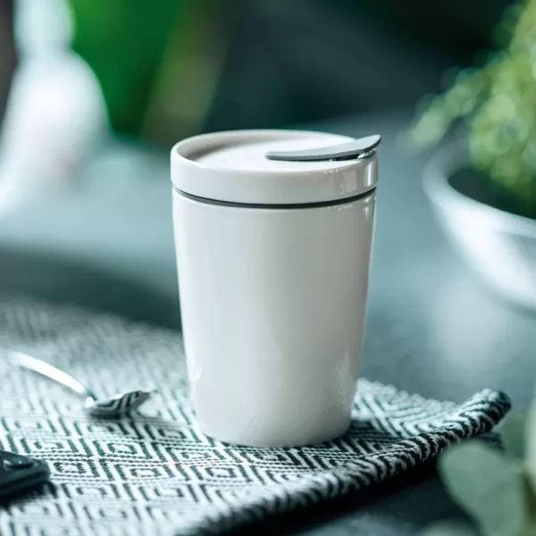 Villeroy &amp; Boch like To Go mug green, 2 pieces, 350 ml, premium porcelain/silicone, green