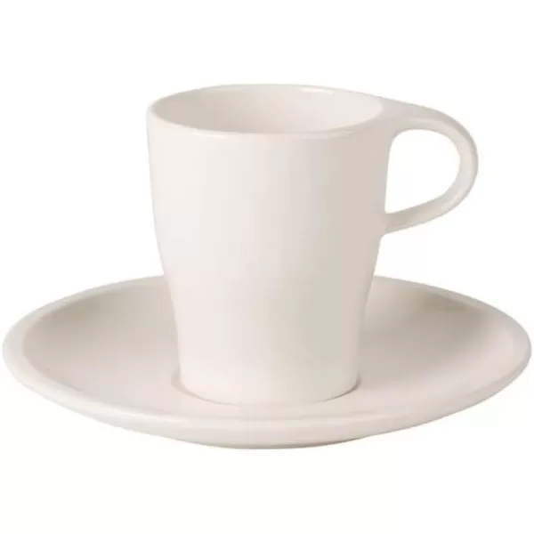 Coffee Passion Café Au Lait Cup &amp; Saucer Set by Villeroy &amp; Boch - Premium Porcelain - Made in Germany - Dishwasher and Microwave Safe - 12.75 Ounce Capacity