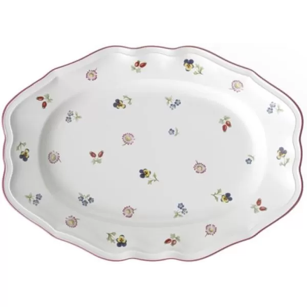 Villeroy &amp; Boch 1023952920 Petite Fleur Serving Plate, 37 cm, Premium Porcelain, White/Colourful